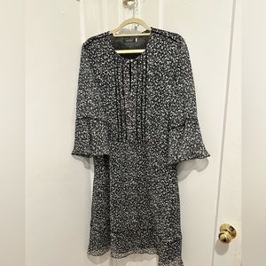 Ralph Lauren chiffon black and white floral dress
